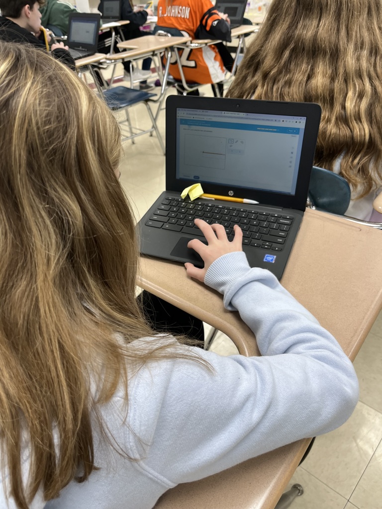 Students in Mr. Cox’s class working had on the math program ALEKS in order to level up on their Snap your Progress challenge.