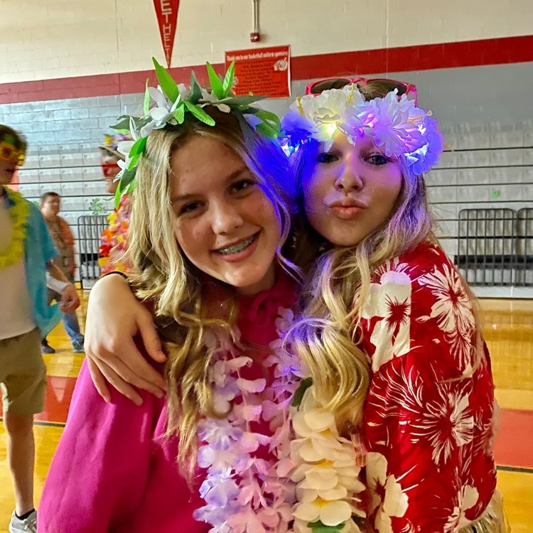 For FB:  The Hawaiian Luau was a success!  The students, danced, ate, got tattoos, did the limbo and made memories!