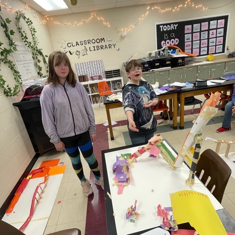 Mrs. Walker’s class spent the week building roller coasters to demonstrate their understanding of energy types and speed! 